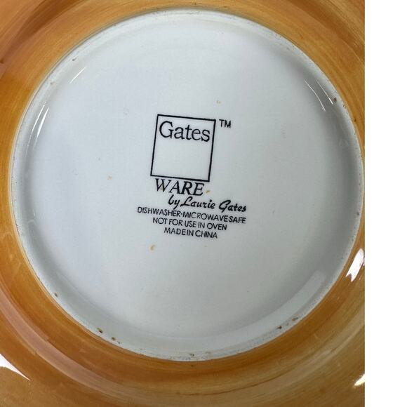 Gates Ware Laurie Gates Vibrant Colorful Art Pottery 9.75" Salad Plates-Set of 3 - Picture 8 of 9